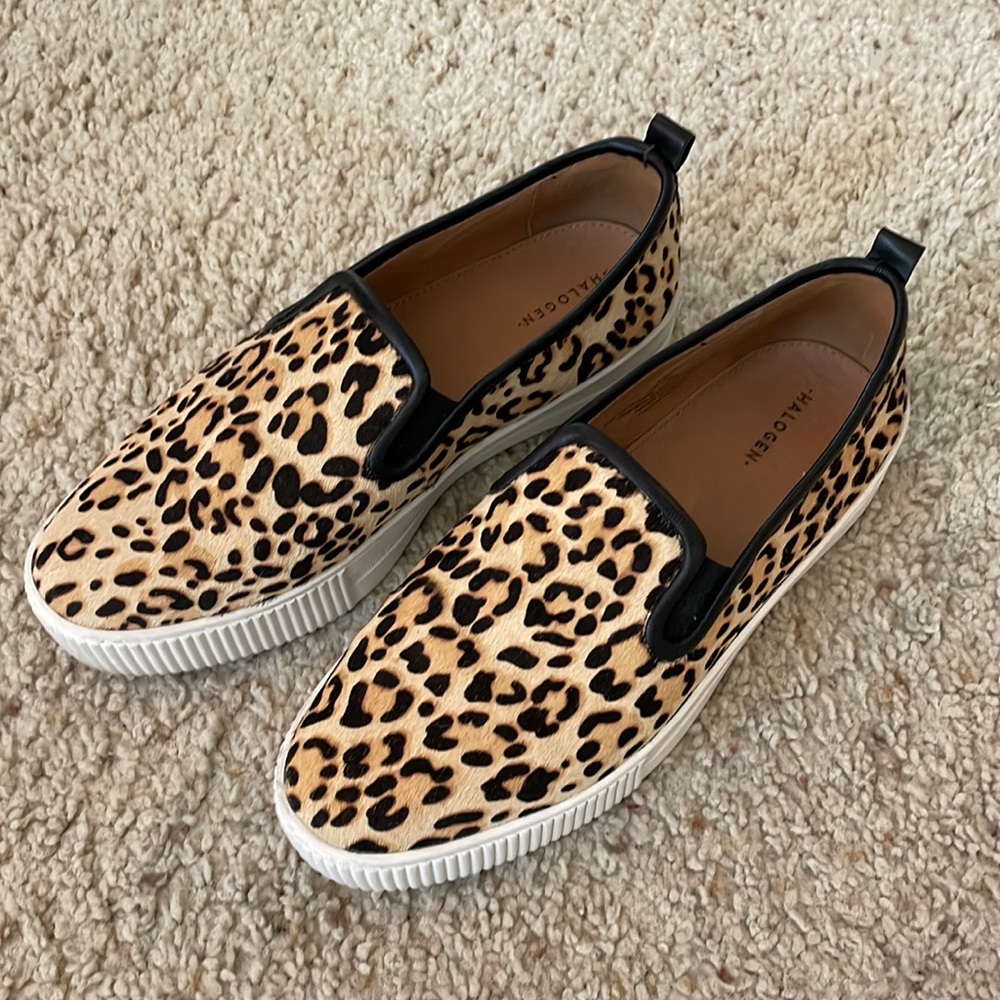 Leopard platform sneakers